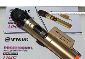Microfone Sem Fio Uhf Mic Dinâmico Com Portátil Mini Receptor p10 Karaoke - wvngr