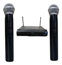 Microfone Sem Fio UHF Wireless Profissional Com 2 Microfones