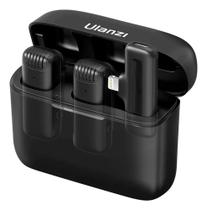 Microfone Sem Fio Ulanzi J-12 Lightning Lapela Preto Microfone Sem Fio Ulanzi J-12 Lightning Lapela Preto