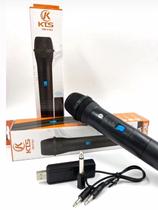 Microfone sem fio universal sem fio profissional com receptor usb para falar em casa karaokê - KTS