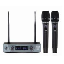 Microfone Sem Fio Vokal Duplo Bastão De Mão Uhf Vs802M Microfone Sem Fio Vokal Duplo Bastão De Mão Uhf Vs802M