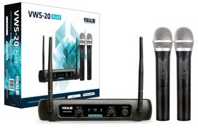 Microfone Sem fio VOKAL duplo VWS-20 plus