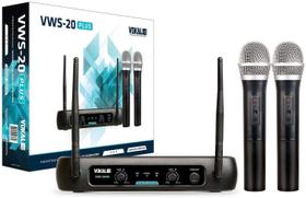 Microfone sem Fio Vokal VWS20 Plus 2 Microfones VHF