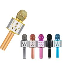 Microfone Sem Fio Youtuber Bluetooth Karaoke Reporter Cores - WS-858