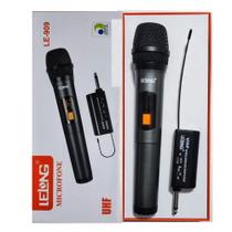 Microfone Semi Profissional Sem Fio Wireless - Lelong Original LE-909 Para Eventos e Laser