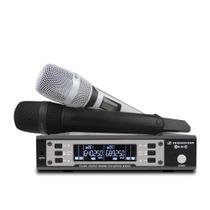 Microfone Sennheiser Duplo Ew135 g4 Bastao SKM9000 Branco Com Preto