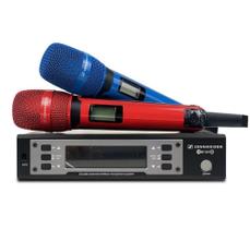Microfone Sennheiser Profissional Sem Fio Ew 135g4 Duplo cor azul e vermelho