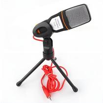 Microfone Sf-666 De Mesa Com Fio E Tripé Incluso Gravação
