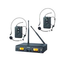 Microfone SF Duplo Headset UHF Staner SRW48D/HT9A
