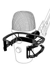Microfone Shock Mount + Pop Filter Etour personalizado para Blue Yeti Nano