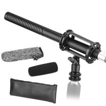 Microfone Shotgun Boya Bybm6060 Super Cardioide + Suporte Shock Mount + Protetor De Vento Microfone Shotgun Boya Bybm6060 Super Cardioide + Suporte Shock Mount + Protetor De Vento