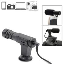 Microfone Shotgun Estéreo Mamen MIC-06 Supercardióide HD Mini para Câmeras e SmartPhones