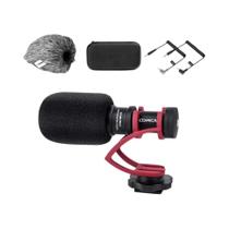 Microfone Shotgun Profissional Comica CVM-VM10II Com Suporte Antichoque Para iPhone, DSLR E