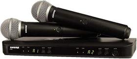 Microfone shure blx288br pg58 m15 duplo s/ fio