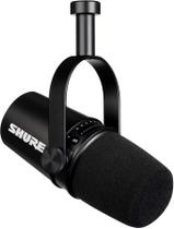 Microfone Shure MV7 Dinâmico USB Cardioide Preto para Podcasts Profissionais