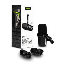 Microfone shure mv7-k poadcast