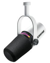 Microfone Shure MV7+ Podcast Dynamic OBS Certified - Branco