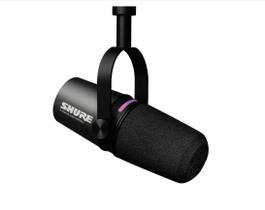 Microfone Shure MV7i com Interface de Áudio, Conexão USB-C.