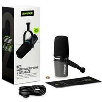 Microfone Shure MV7I com Interface Inteligente Para Podcast