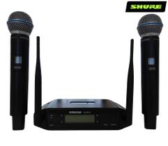 Microfone Shure profissional GLXD24 UHF sem fio duplo cardióide