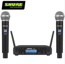 Microfone Shure Sem Fio Duplo Glxd4 Beta 58A Metal - Profissional Microfone Shure Sem Fio Duplo Glxd4 Beta 58A Metal - Profissional