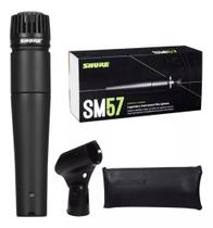 Microfone Shure SM SM57LC Legendary Instrument preto Microfone Shure SM SM57LC Legendary Instrument preto