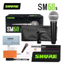 Microfone Shure SM SM58S Dinâmico Cardioide cor preto