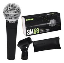 Microfone Shure SM58 Dinâmico Cardioide Vocal Profissional para Palco e Estúdio Microfone Shure SM58 Dinâmico Cardioide Vocal Profissional para Palco e Estúdio