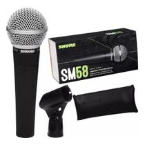 Microfone Shure Sm58s Dinâmico On/Off Preto Made In México