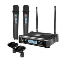 Microfone SKP Sem Fio Duplo UHF600 Pro Microfone SKP Sem Fio Duplo UHF600 Pro