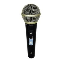 Microfone SM58 P4 Profissional para Locução e Canto com Resposta Metálica Preto Brilhante Leson