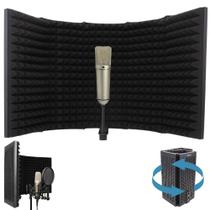 Microfone Sound Isolation Shield Pyle Studio com 5 painéis