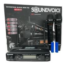Microfone soundoivce duplo s/ fio mm-520sf - SOUNDVOICE