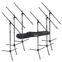 Microfone Stands OnStage MSP7706 Euroboom com bolsa de viagem, pacote com 6 unidades Microfone Stands OnStage MSP7706 Euroboom com bolsa de viagem, pacote com 6 unidades