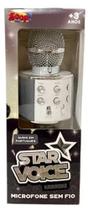 Microfone Star Voice Karaokê Bluetooth Prata - ZP00994 Microfone Star Voice Karaokê Bluetooth Prata - ZP00994