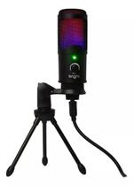 Microfone Streamer De Mesa Rgb Conexão Usb - BRIGHT
