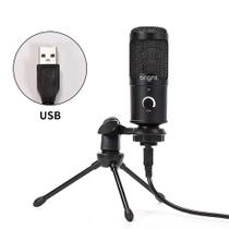 Microfone Streamer De Mesa RGB Gamer USB Bright