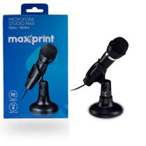 Microfone Studio Max para Mesa Preto P2 3,5mm Maxprint - 60000052