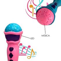Microfone Super Estrela Brinquedo Infantil com Som e Luzes