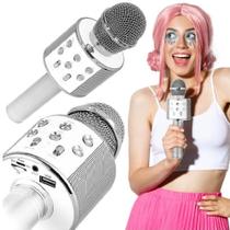 Microfone the voice portatil karaoke bluetooth caixa som auto falante musical sem fio youtuber festa