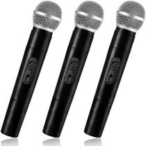 Microfone Toy Zddaoole Kids, 3 peças de plástico preto, microfone de palco Microfone Toy Zddaoole Kids, 3 peças de plástico preto, microfone de palco