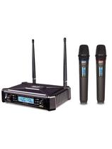 Microfone Uhf-600 Duplo De Mão Multifrequência Sem Fio Sauhf600pro Microfone Uhf-600 Duplo De Mão Multifrequência Sem Fio Sauhf600pro