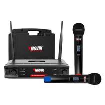 Microfone UHF Dupla Frequencia Fixa Transmissao Digital