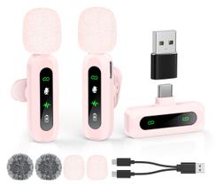 Microfone USB C Lavalier Mini microfone sem fio para telefone/tablet/PC Android tipo C, gravação de vídeo, microfones clip-on com clipe giratório e gravação denoise, ideal para vlog Tiktok Youtube Content Creator, rosa Microfone USB C Lavalier Mini microfone sem fio para telefone/tablet/PC Android tipo C, gravação de vídeo, microfones clip-on com clipe giratório e gravação denoise, ideal para vlog Tiktok Youtube Content Creator, rosa