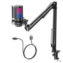 Microfone USB COCONISE Gaming PC com Boom Arm para PC e podcasts Microfone USB COCONISE Gaming PC com Boom Arm para PC e podcasts