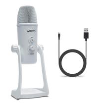 Microfone USB de mesa Movo UM700W branco para computador