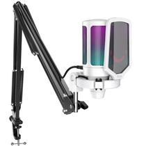 Microfone USB FIFINE A6T para Streaming de Jogos - Branco com Acessórios