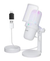 Microfone USB Ko-Star para PC, PS4/PS5, Mac com RGB e filtro