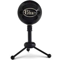 Microfone USB Logitech Blue Snowball Padrão Duplo Preto Microfone USB Logitech Blue Snowball Padrão Duplo Preto