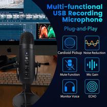 Microfone USB para PC Mac com cancelamento de ruído - Lightbek Official Store